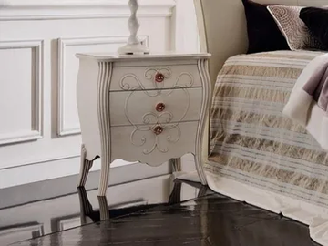 SOGNO - Rectangular solid wood bedside table with drawers by Guerra Vanni - view 2